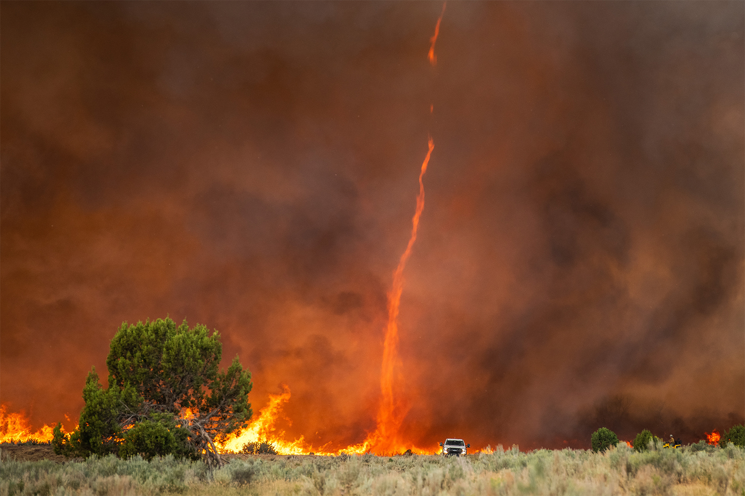 A forest fire in Pine Gulch, Colorado. 