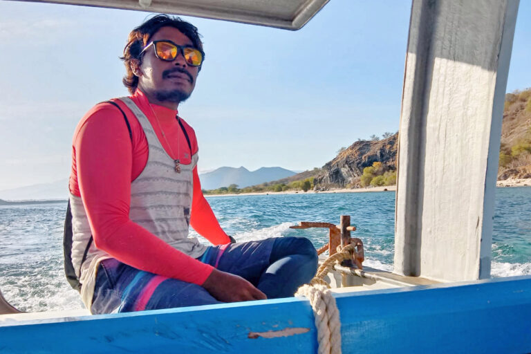 Amiruddin, a former fish bomber who is now active as a coral reef conservationist in the Gili Balu conservation area, West Sumbawa.