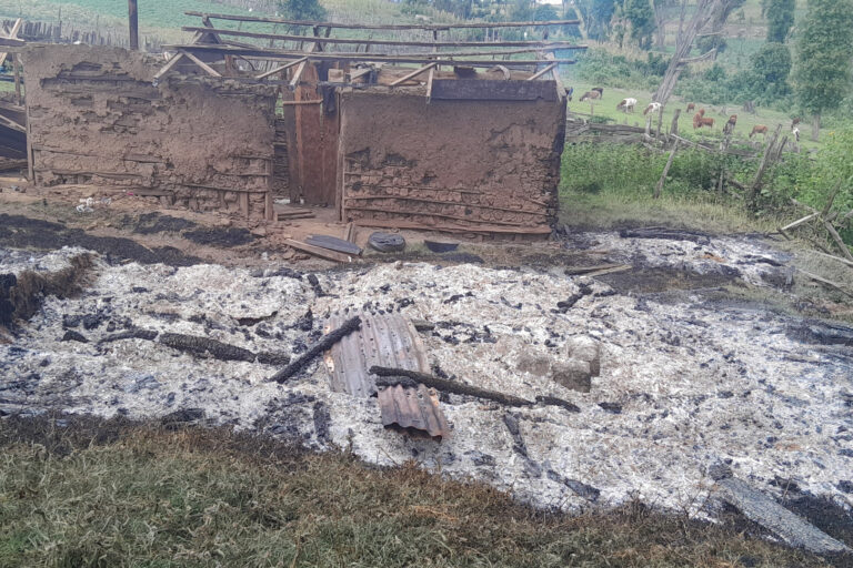 Burnt out house in the Maasai Mau Forest Reserve. Image courtesy OPDP.
