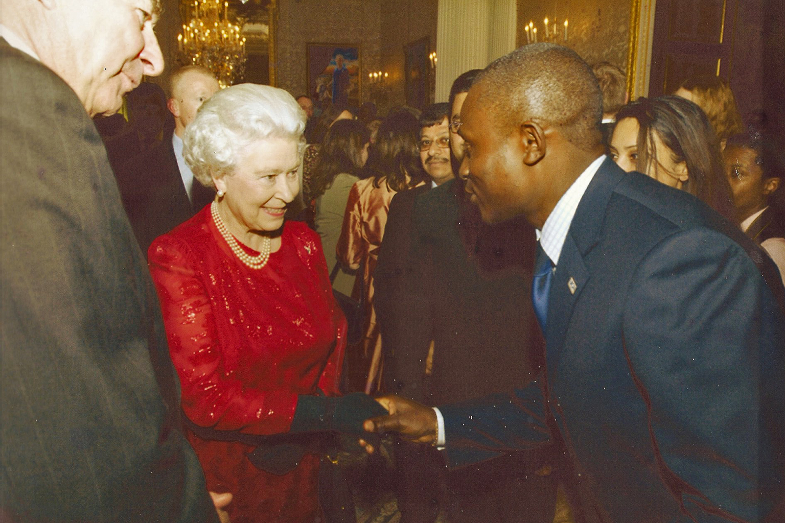 David Akana meeting Queen Elizabeth II